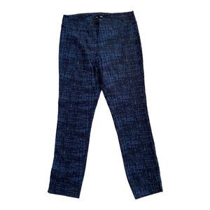 Roz & Ali Pull-on Pants Black & Blue Petite Size 10